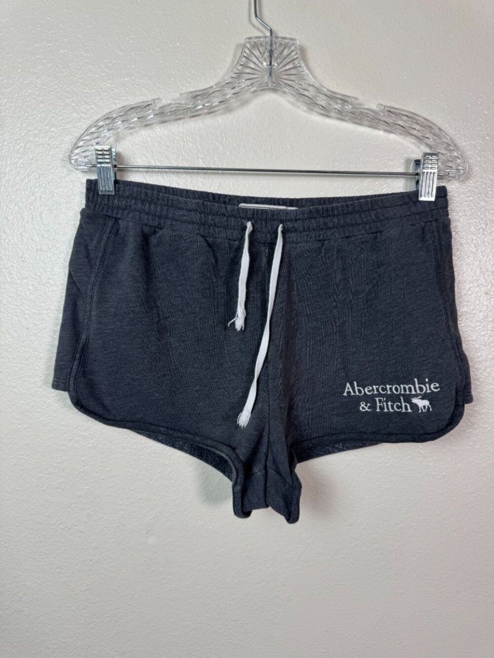 Abercrombie & Fitch Womens Gray Y2K Mini Micro Sweat Shorts Size Medium Cheeky